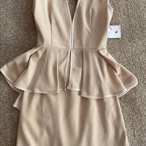 ABS PEPLUM DRESS by Allen Schwartz